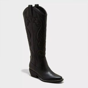 Wild Fable Women's Kenzi Western Black Boots